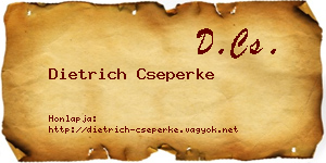 Dietrich Cseperke névjegykártya